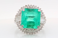 5.65ct Emerald, 0.80ctw SI1-SI2/G-H Diamond & Soli