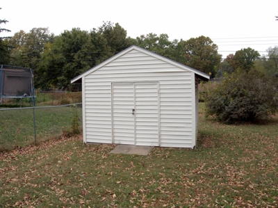 shed in the backyard