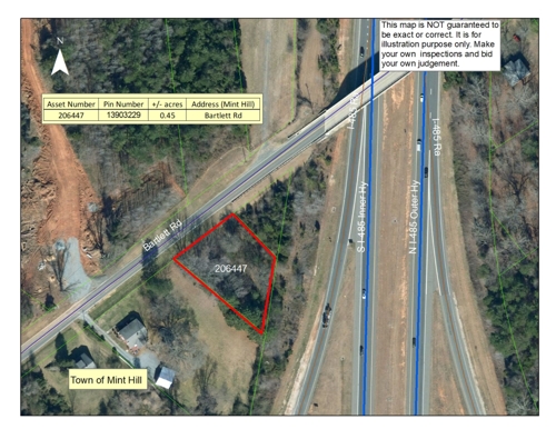 NCDOT 10 Day Upset Period - .45+/- Acres Located at 8038 Bartlett Rd in Charlotte, NC featured photo