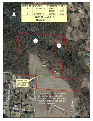 3 Bed 1.5 Bath Home & 14+/- Divided Acres Selling in Two Tracts near Hickory NC featured photo
