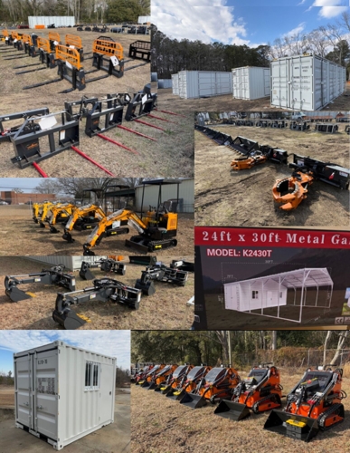 Mini Excavators, Mini Skid Steers, Attachments, Steel Buildings, Shipping Containers, & More featured photo