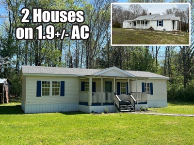 2 Houses on 1.9+/- Acres Selling Together!  3 BR, 2 Bath with Central Heat and Air, Move-In Ready AND 3 BR "Handyman Special" - Lots of Potential! Bid Now Online Only Until April 29th featured photo 1