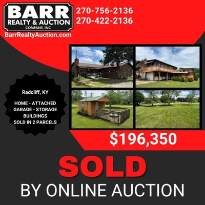 HOME - ATTACHED GARAGE - STORAGE BUILDINGS - SOLD IN 2 PARCELS - ONLINE BIDDING ONLY ENDS TUES., JUNE 17TH @ 4:00 PM EDT featured photo 1