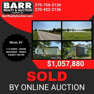 117 ACRES - HOUSE - BUILDINGS - PONDS - COUNTY WATER - ONLINE BIDDING ONLY ENDS TUES., JULY 1ST @ 4:00 PM EDT featured photo 1