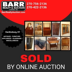 ANTIQUES - FURNITURE - APPLIANCES - GLASSWARE - MISCELLANEOUS - ONLINE BIDDING ONLY ENDS TUES., JULY 15TH @ 6:00 PM CDT featured photo