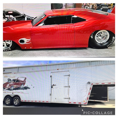 PLYMOUTH DRAG CAR W/TRAILER & HUGE DIE CAST CAR COLLECTION featured photo 1